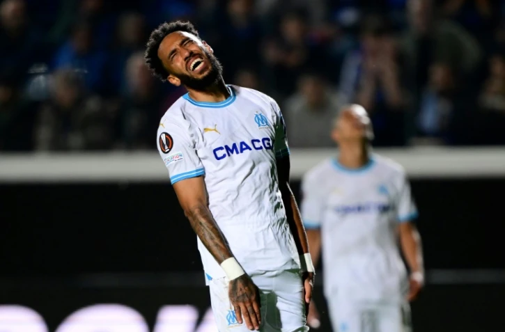 L'attaquant marseillais Pierre-Emerick Aubameyang lors de la demi-finale retour de Ligue Europa contre l'Atalanta, le 9 mai 2024 à Bergame