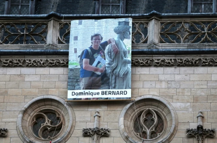 Portrait du professeur Dominique Bernard, assassiné le 13 octobre 2023, photographié le 19 octobre 2023 à Arras