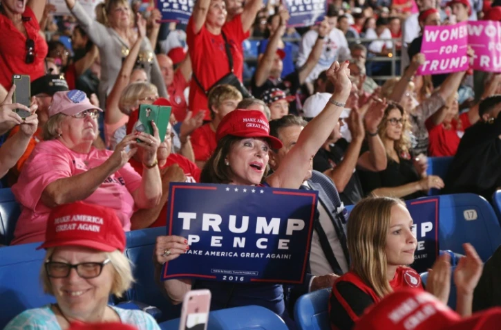 Les partisans de Donald Trump lors d'un meeting le 24 octobre 2016 en Floride