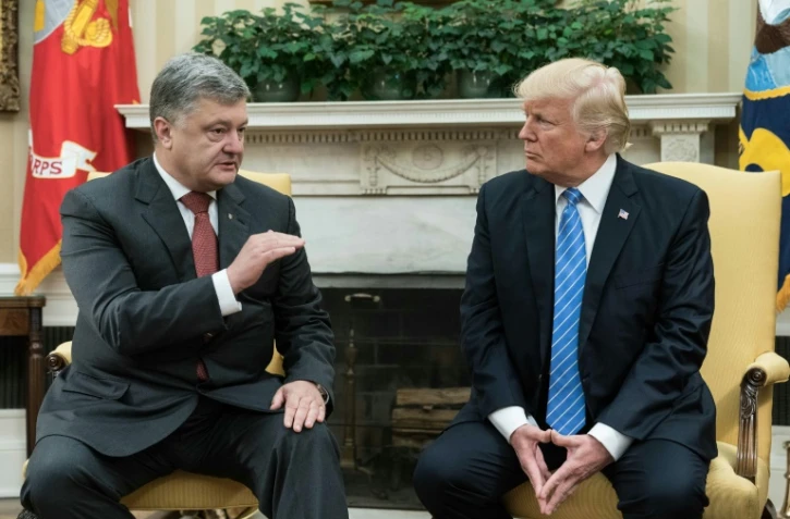 Le président américain Donald Trump et son homologue ukrainien, Petro Porochenko, le 20 juin 2017 à la Maison Blanche 