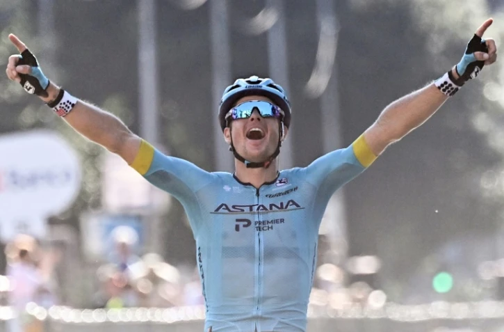 Le Danois Jakob Fuglsang (Astana) remporte en solitaire le Tour de Lombardie, le 15 août 2020 à Côme