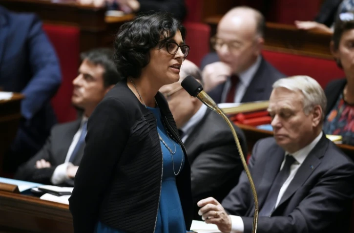 La ministre du Travail Myriam El Khomri, le 26 avril 2016 à l'Assemblée nationale à Paris