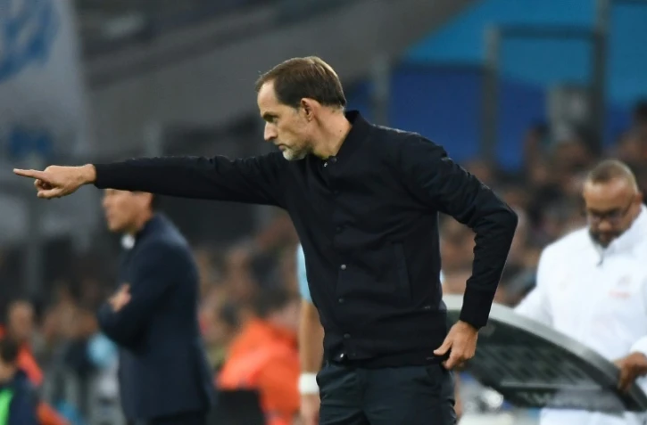 L'entraîneur du Paris-SG, Thomas Tuchel, lors du match de L1 face à Marseille, au Vélodrome, le 28 octobre 2018