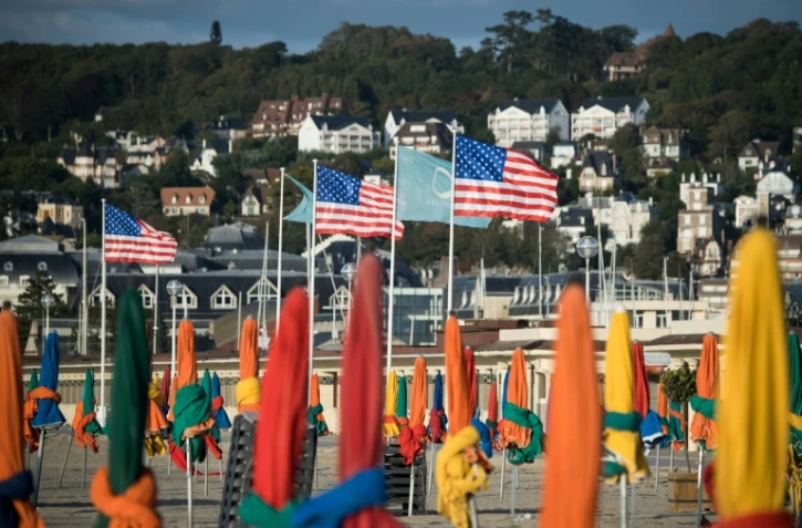 la plage de Deauville le 5 septembre 2019, à la veille de l'ouverture du 45e festival du cinéma américain