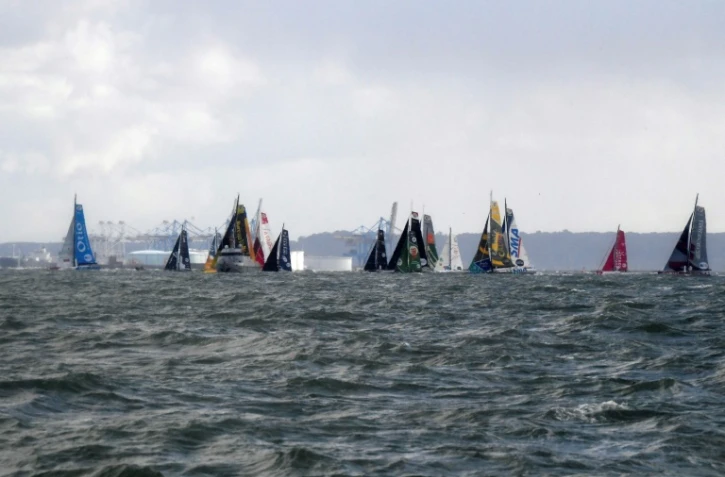 Les concurrents de la Transat Jacques Vabre, le 5 novembre 2017 au Havre
