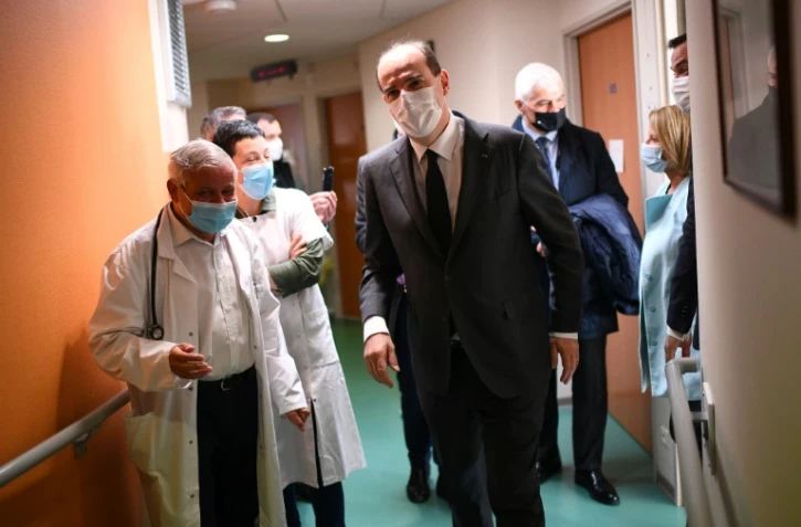 Jean Castex à l'hôpital de Cosne-Cours-sur-Loire, le 9 mas 2021
