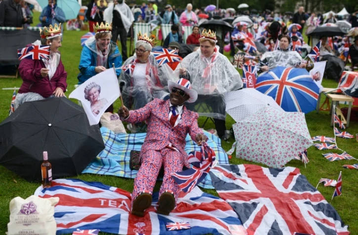 Pique-nique géant organisé en l'honneur du 90e anniversaire d'Elizabeth II, le 12 juin 2016 à Londres