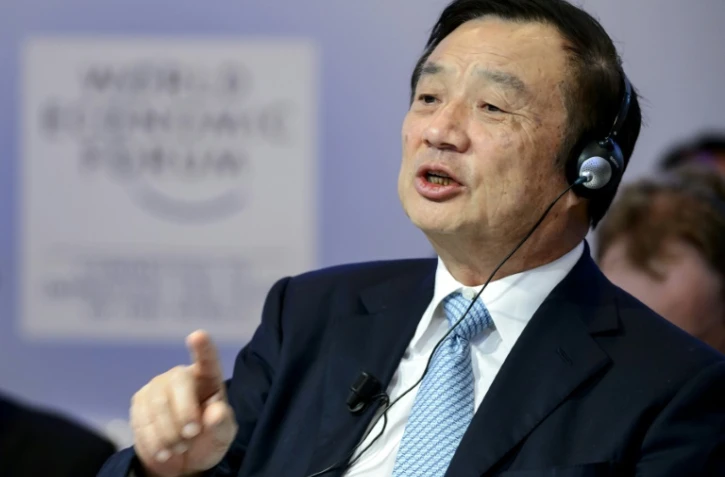 Le fondateur de Huawei Ren Zhengfei au Forum économique mondial de Davos (Suisse) le 22 janvier 2015 