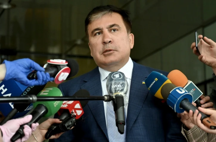 L'ex-président géorgien Mikheïl Saakachvili le 24 avril 2020 à Kiev