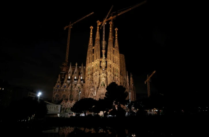Vue sur la Sagrada Familia à Barcelone, en Espagne, le 12 septembre 2017