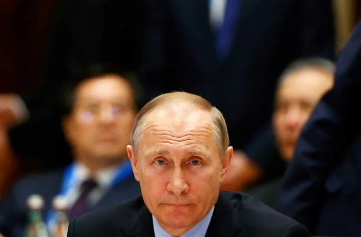 Le président russe Vladimir Poutine au forum diplomatique des "Nouvelles routes de la soie" à Pékin le 15 mai 2017