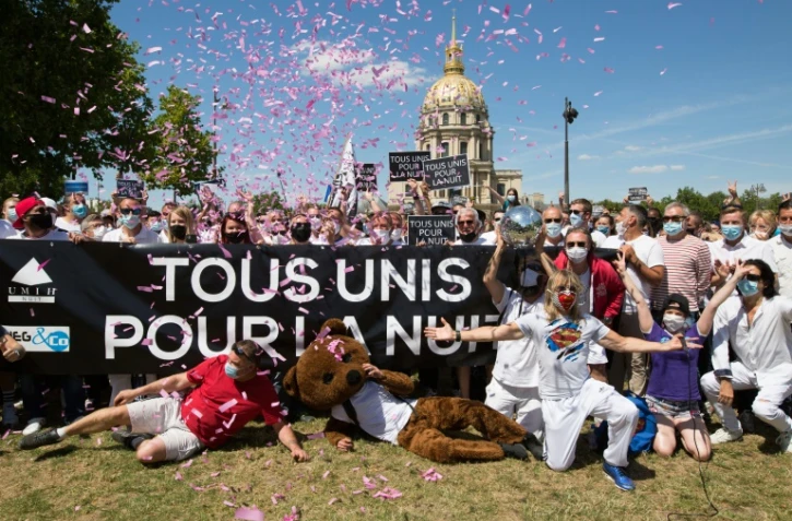 Manifestation des représentants du monde de la nuit le 12 juillet 2020 à Paris