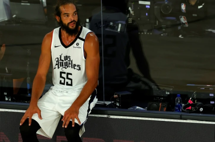 Joakim Noah avec le maillot des Los Angeles Clippers lors des play-offs NBA le 13 août 2020 à Lake Buena Vista, en Floride