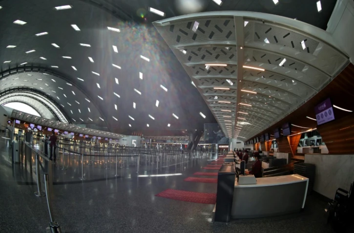 Les halls de l'aéroport international de Doha le 31 mars 2020