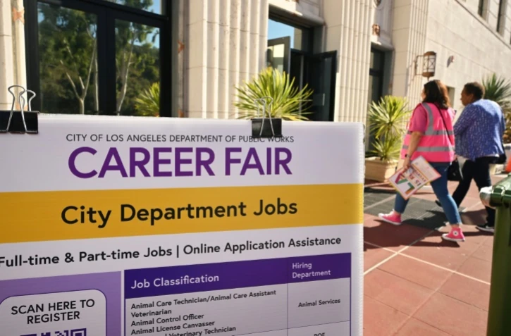 Un salon de l'emploi à Los Angeles, le 2 novembre 2023 en Californie