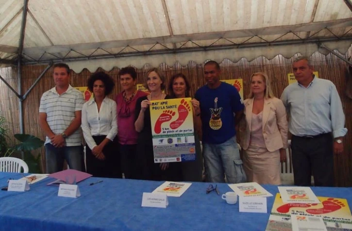 Lundi 18 avril 2011 : conférence de presse de présentation de la manifestation "Bat'Apié pou la Santé" (photo Samia Omarjee)