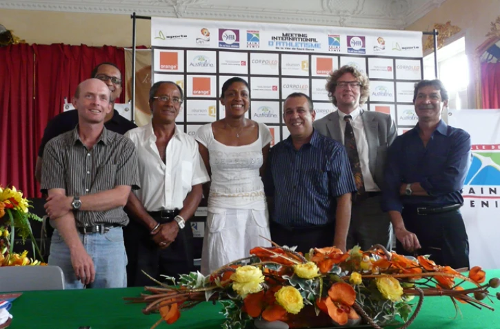 Mardi 19 avril 2011 - Présentation du premier meeting d'athlétisme de Saint-Denis, en présence de Marie-Josée Pérec (Photo Emilie Sorres)