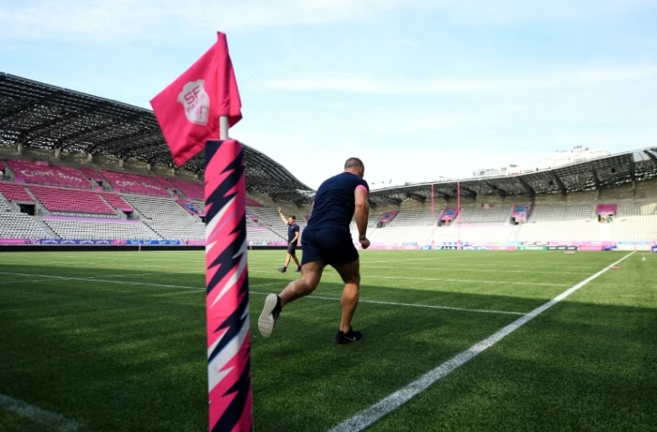 Un joueur du Stade français à l'entraînement le 11 juin 2020 à Paris