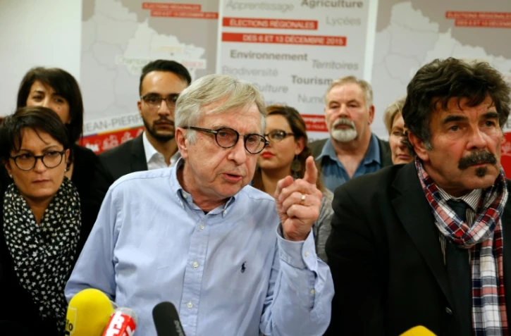 Le candidat du Grand Est Jean-Pierre Masseret lors d'une conférence de presse le 8 décembre 2015 à Charlevilles-Mézières