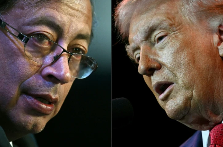 Montage du président colombien à gauche, Gustavo Petro, et le président américain, à droite, Donald Trump