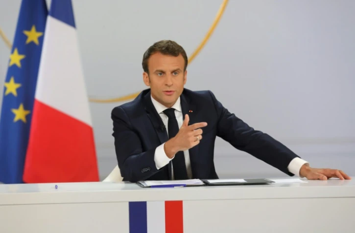 Emmanuel Macron donne une conférence de presse à l'Elysée, le 25 avril 2019