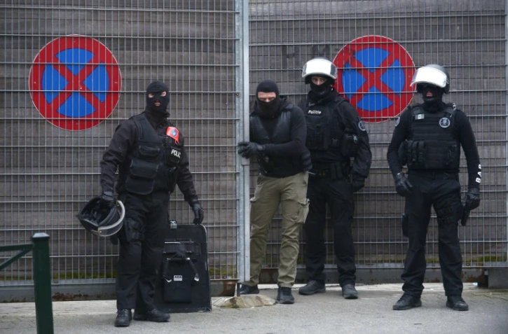 La police belge Ă Molenbeek-Saint-Jean le 18 mars 2016
