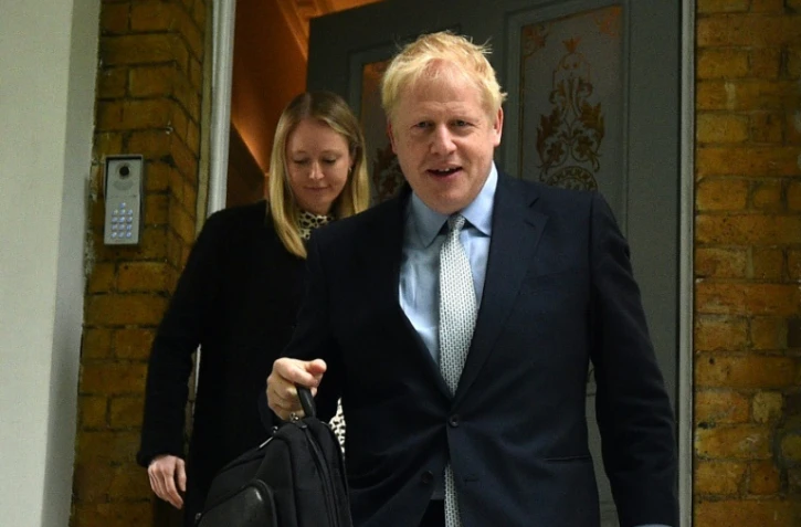 Boris Johnson quitte son domicile à Londres, le 13 juin 2019
