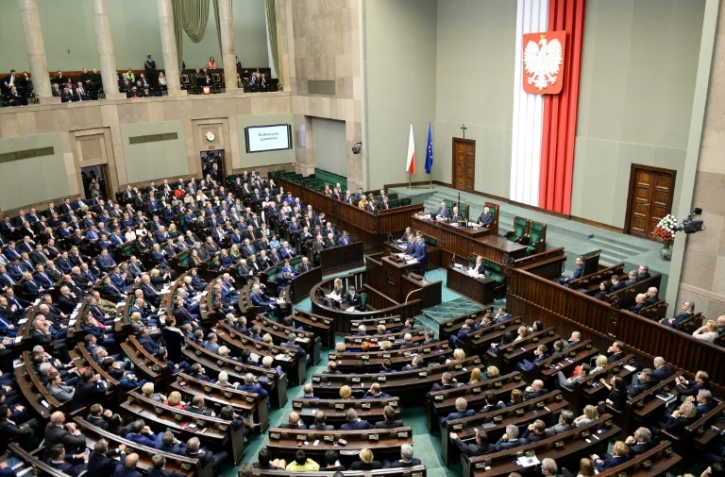 Vue du Parlement polonais, le 12 novembre 2015 à Varsovie
