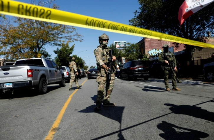 Des forces de la sécurité intérieure à Chicago, le 4 octobre 2025 