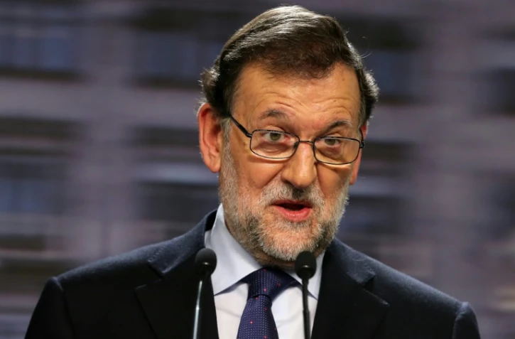 Mariano Rajoy lors d'une conférence de presse le 21 décembre 2015 à Madrid