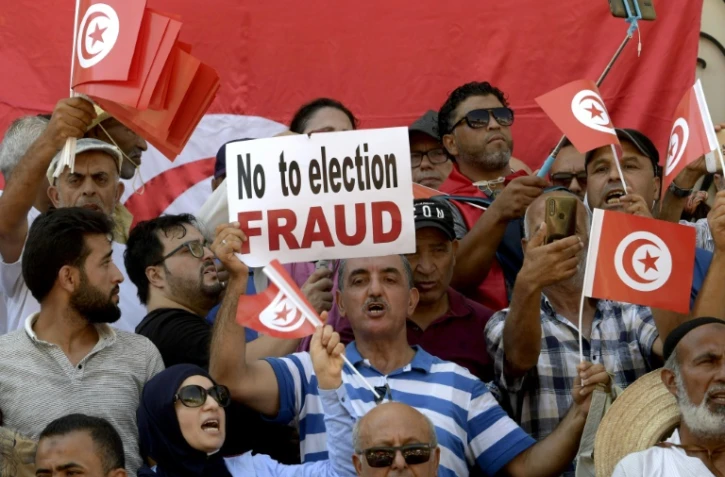 Manifestation à Tunis le 23 juillet 2022 contre le référendum