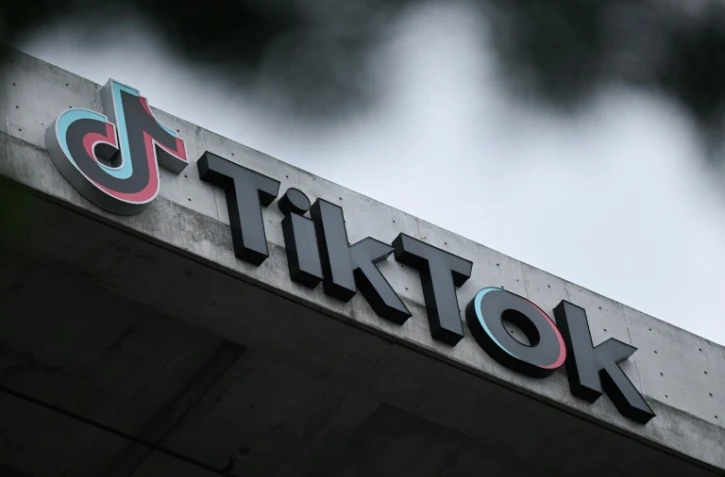 Le logo de l'entreprise TikTok à Culver City, en Californie, le 16 mars 2023