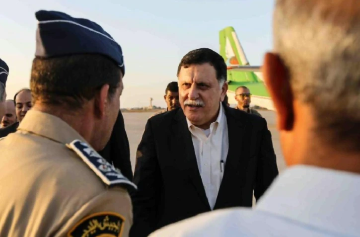 Photo diffusée par le gouvernement d'union nationale le 1er août 2016 du Premier ministre libyen Fayez al-Sarraj, à Misrata