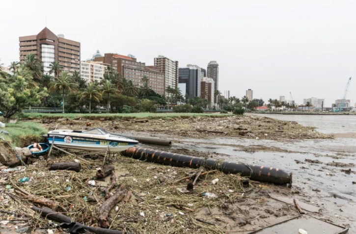 Les abords du port de Durban le 16 avril 2022