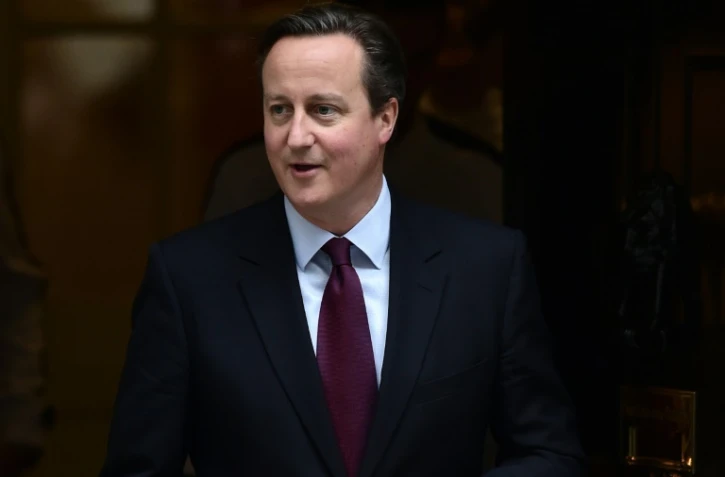 Le premier ministre David Cameron au 10 Downing Street après avoir annoncé  un vote au Parlement sur des frappes en Syrie, le 1er décembre 2015 à Londres