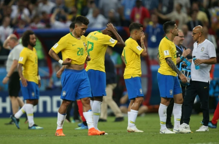 La détresse des Brésiliens, à l'issue de leur élimination du Mondial par la Belgique, le 6 juillet 2018 à Kazan