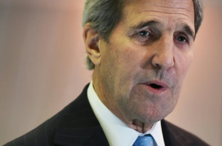 Le secrétaire d'Etat américain, John Kerry, le 11 décembre 2015 à la COP21 à Paris