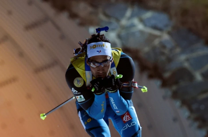 Martin Fourcade lors du 10 km sprint de Nove Mesto (République tchèque), le 15 décembre 2016