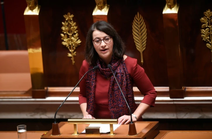 Cécile Duflot, co-présidente du groupe écologiste à l'Assemblée, lors du débat sur la révision constitutionnelle, le 5 février 2016 à Paris