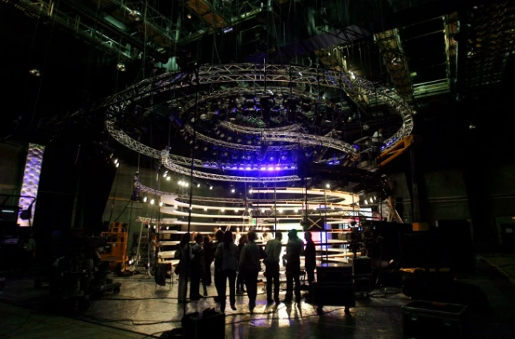 Un studio de télévision à Boulogne-Billancourt le 30 avril 2007