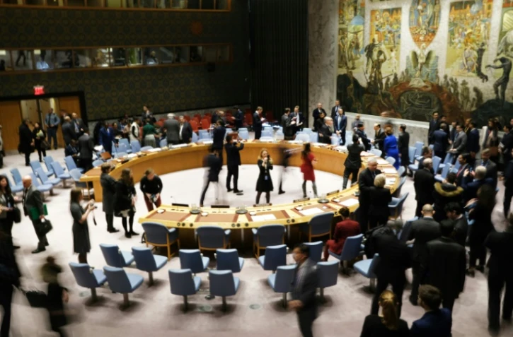 La salle du Conseil de sécurité de l'ONU prise en photo en janvier 2020