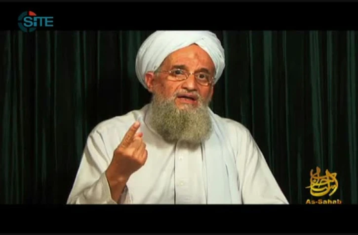 Capture d'écran transmise le 26 octobre 2012 par Site Intelligence Group montrant le leader d'Al-Qaïda Ayman Zawahiri dans une vidéo de propagande du groupe islamiste