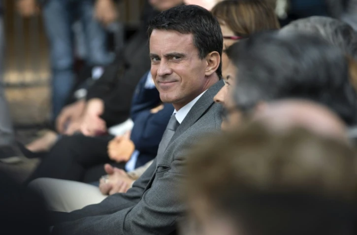 Le Premier ministre, Manuel Valls lors de "La fête de la rose" à Bourg-de-Peage, dans le sud est de la France, le 27 septembre 2015