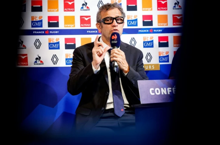 Fabien Galthié en conférence de presse, le 8 février 2024 à Marcoussis