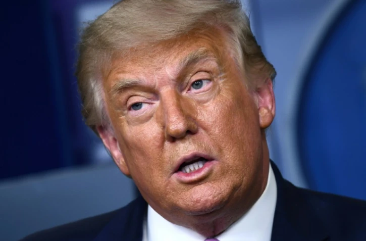 L'ancien président américain Donald Trump lors d'une conférence de presse à la Maison Blanche le 19 août 2020