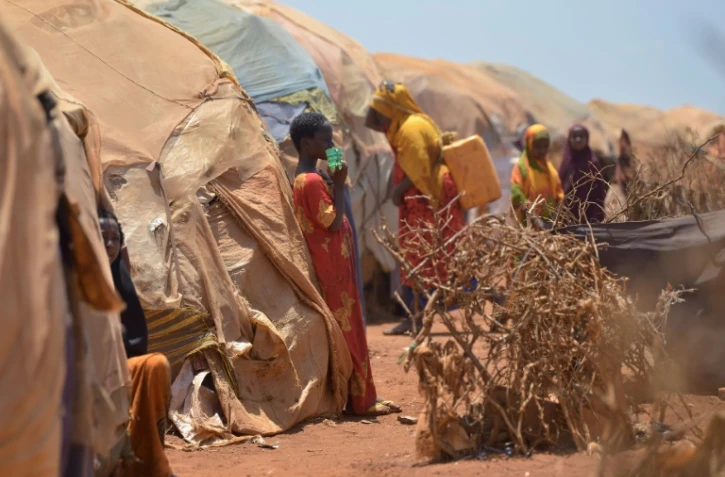 Un camp de personnes déplacées près de Baidoa dans le sud-ouest de la Somalie, le 14 mars 2017