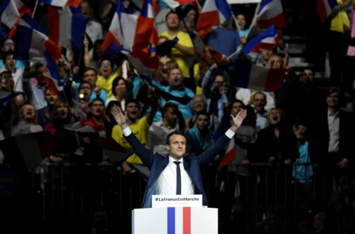 Emmanuel Macron en meeting à Lyon, le 4 février 2017 