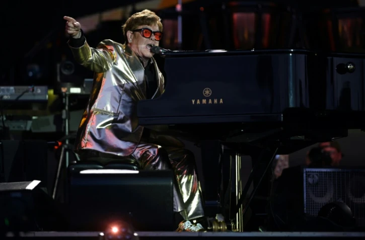 Le chanteur britannique Elton John au festival de Glastonbury, en Angleterre, le 25 juin 2023