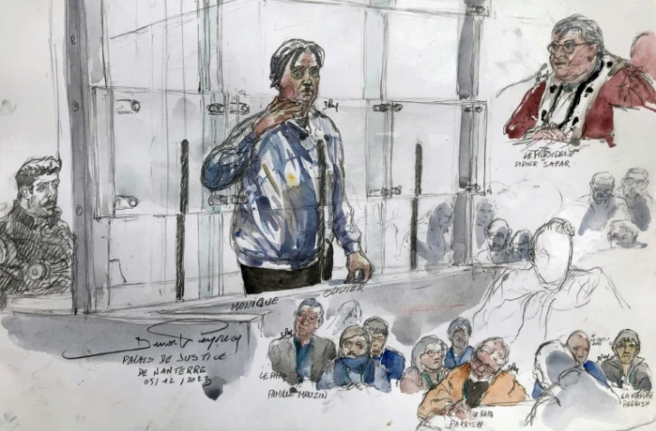 Monique Olivier devant la cour d'assises des Hauts-de-Seine, à Naterre, le 5 décembre 2023