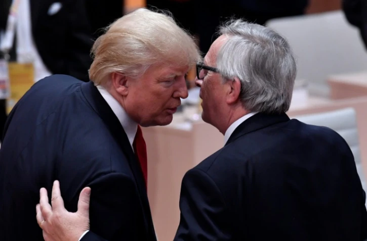 Le président américain Donald Trump et le président de la Commission européenne Jean-Claude Juncker, le 8 juillet 2017 à Hambourg